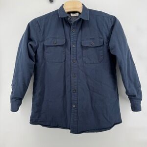 Line‎ Of Trade Jacket Mens XL Blue Insulated Lined Shirt Shacket Button Up Work
